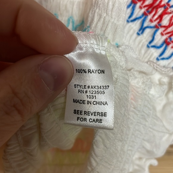 Heart Hips size Large Colorful Striped Sleeveless Cropped Smock Super Soft Top - Picture 4 of 7